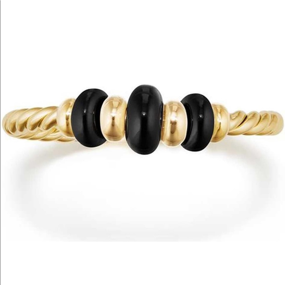 Brand New David Yurman Rio Rondelle 18k Onyx Ring